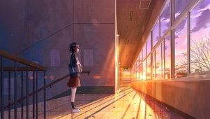 学校的晚霞