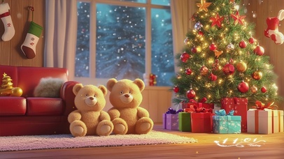 圣诞泰迪熊房间