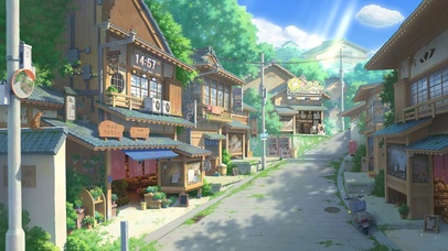 唯美治愈日式乡村街道