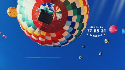 4k蓝天气球桌面