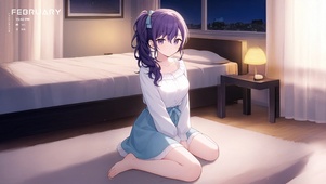 唯美紫发少女