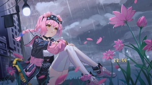 雨中美少女
