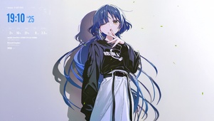 唯美蓝发少女
