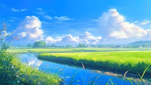唯美治愈纯净水田