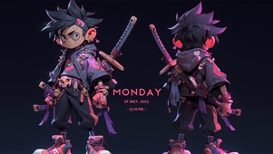 可爱武士少年