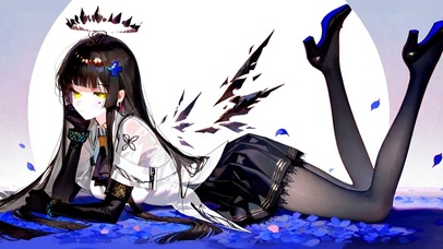 趴着的黑丝少女-塑心