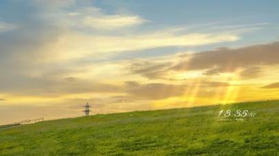 4k 治愈唯美日落夕阳