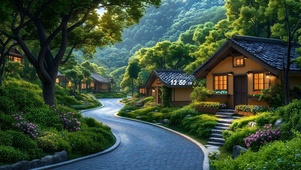 护眼山下房屋小道