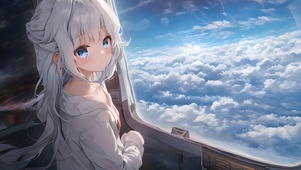 飞机上的云朵