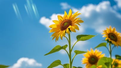 4K 阳光下的向日葵