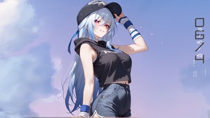 唯美蓝发少女