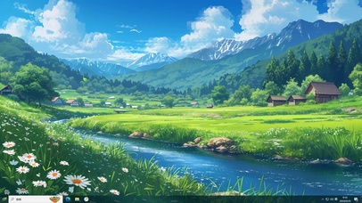 宁静护眼乡村河流主题