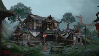 4K古风雨天客栈