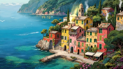 圣托里尼海岛小镇