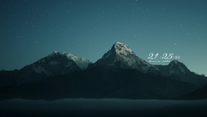 4k唯美星空下高山