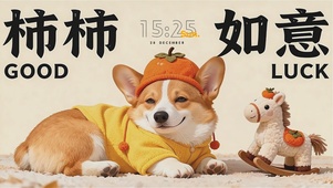 柯基狗狗祝你事事如意