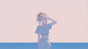 简约小清新二次元治愈女孩