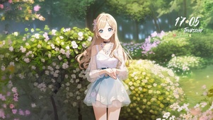 唯美花园少女