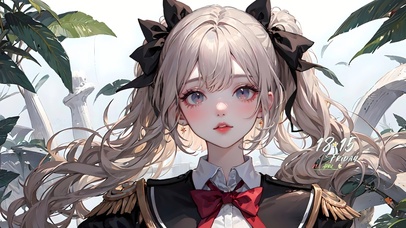 可爱清纯腮红少女