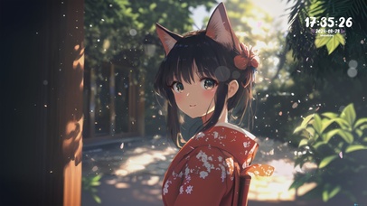 唯美二次元猫耳朵女孩