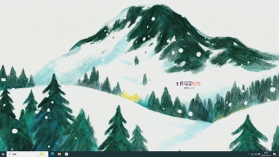 雪峦林涧