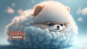 云中可爱狗狗