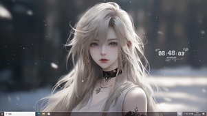 雪天白发治愈女神