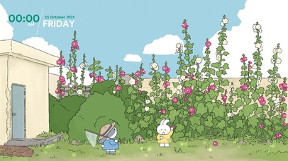 6K萌兔兔种菜护眼