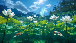荷塘花开