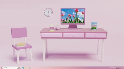 3D郁金香主题办公室