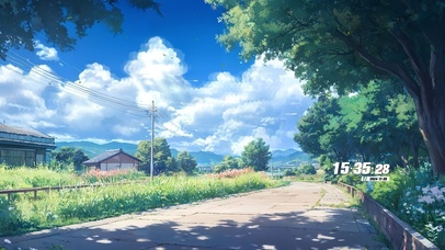 护眼乡下村庄小道