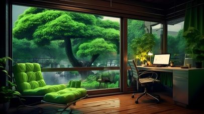 护眼清新雨林 4K