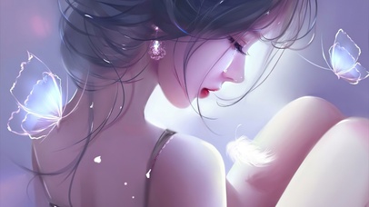 插画美女小姐姐