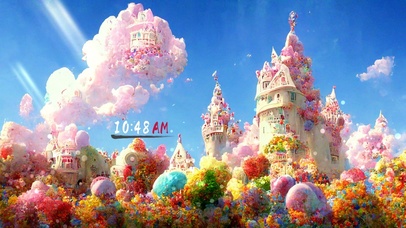  唯美梦幻棉花糖城堡世界