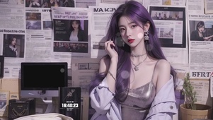 4k高清AI美女新闻主播