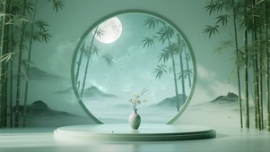 月下竹林