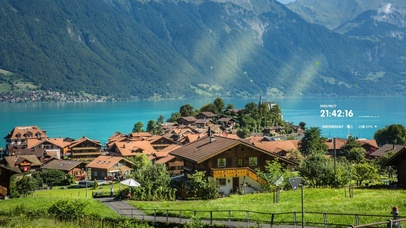 4K 唯美治愈山湖边小镇