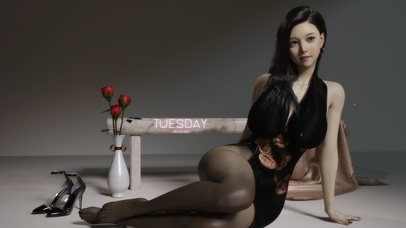 性感黑丝旗袍美女