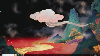 国潮AI插画如意-桌面主题