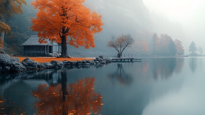 湖畔秋居