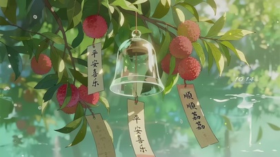 顺顺荔荔祈福桌面