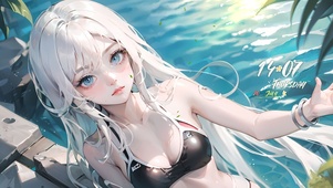 唯美 海边少女 
