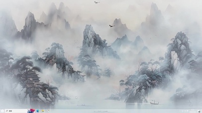 古风山水插画-桌面主题