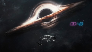 4K宇宙旋涡星云宇航员