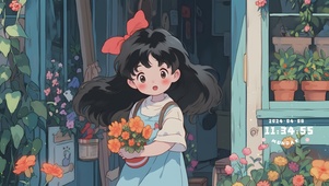 花房的小女孩