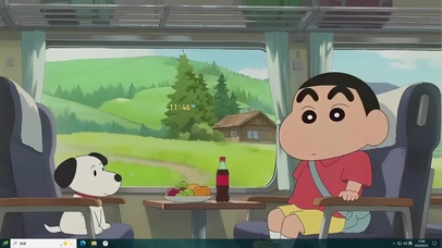 小新的火车旅途主题