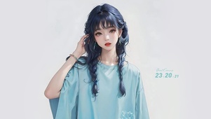 清新治愈 简约少女