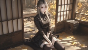 可爱金发美女