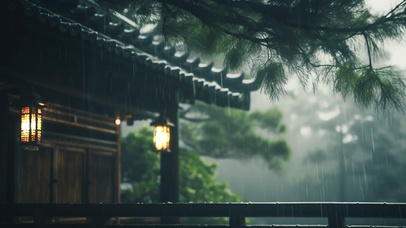 4K唯美古风松景