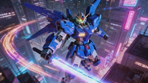 4k炫酷蓝色高达